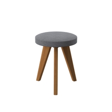 Low Padded Stool - Charcoal
